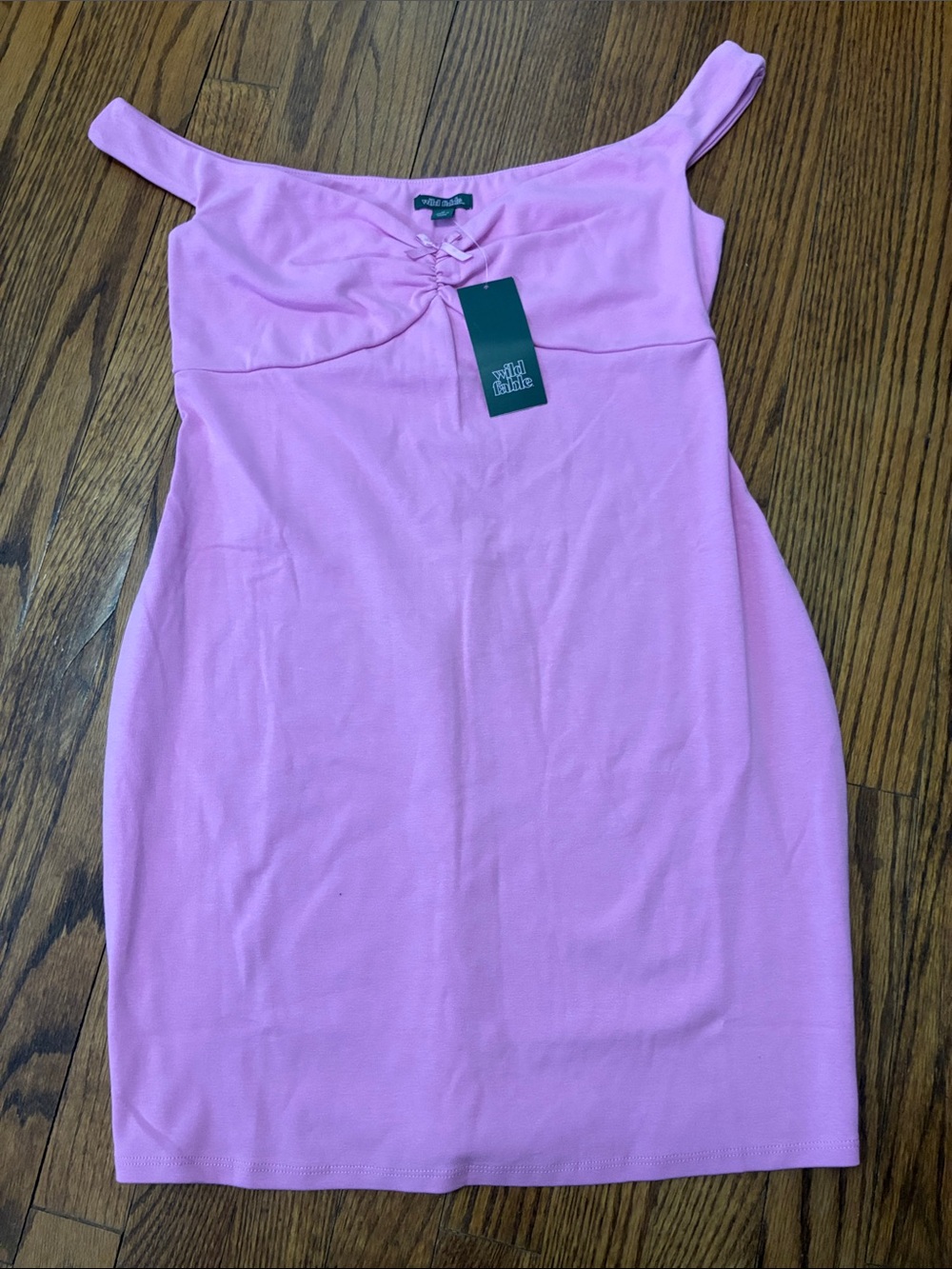 NWT wild fable Pink Off-Shoulder Mini body con Dress size M